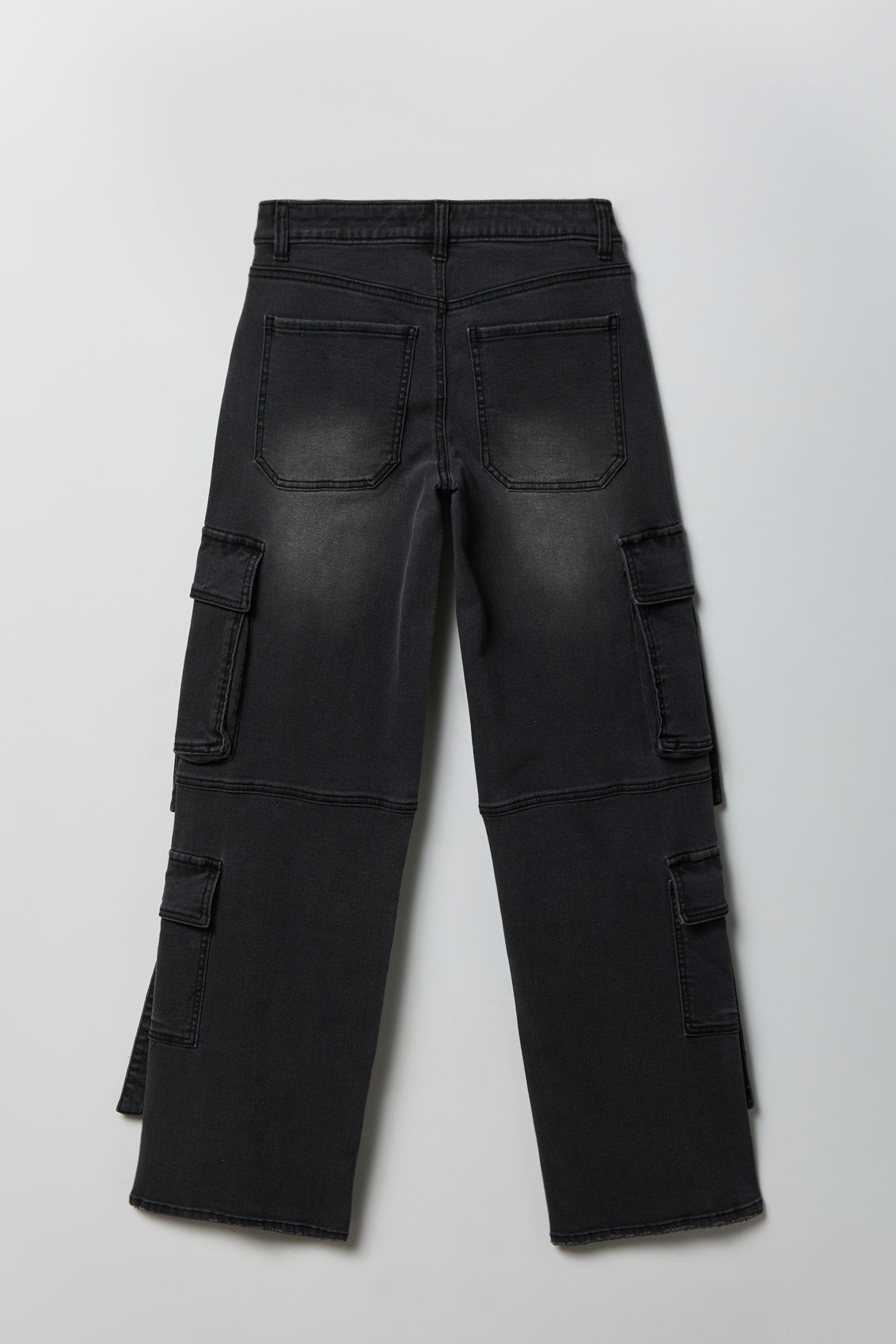 Alt View 2. Stretch Low Rise Cargo Jean - Black