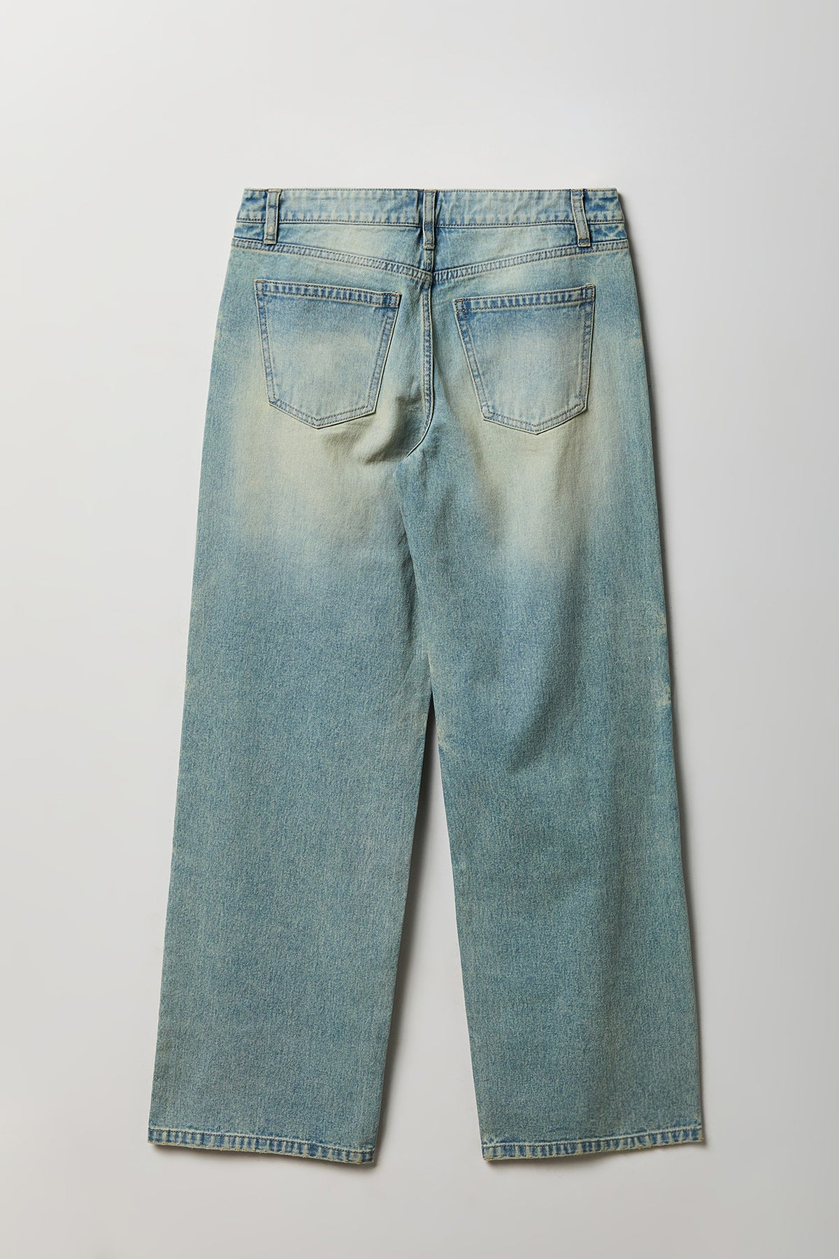 Alt View 2. Brooklyn Studded Low Rise Baggy Jean - Sky Blue