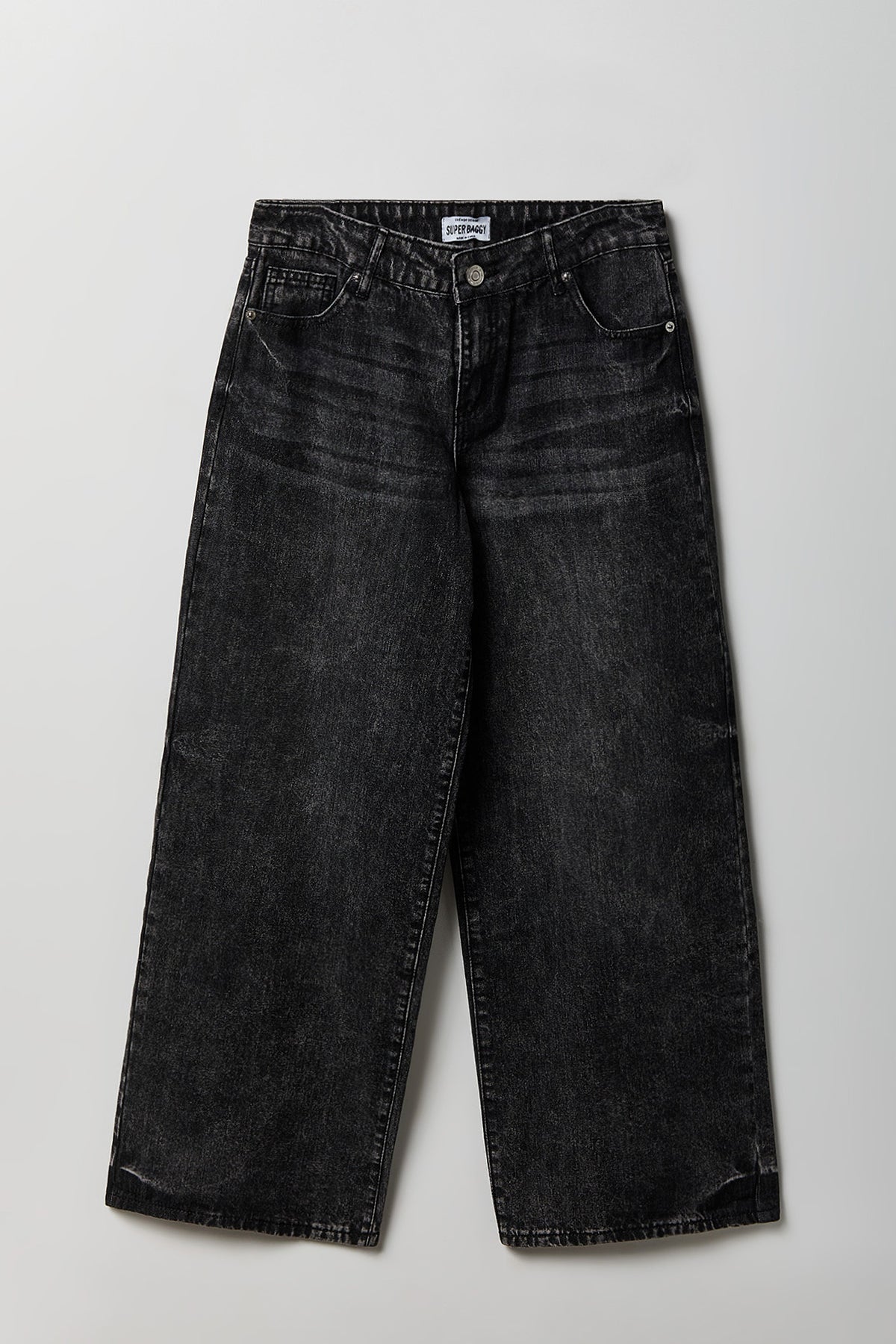 Alt View 5. Low Rise Super Baggy Angel Wing Jean - Black