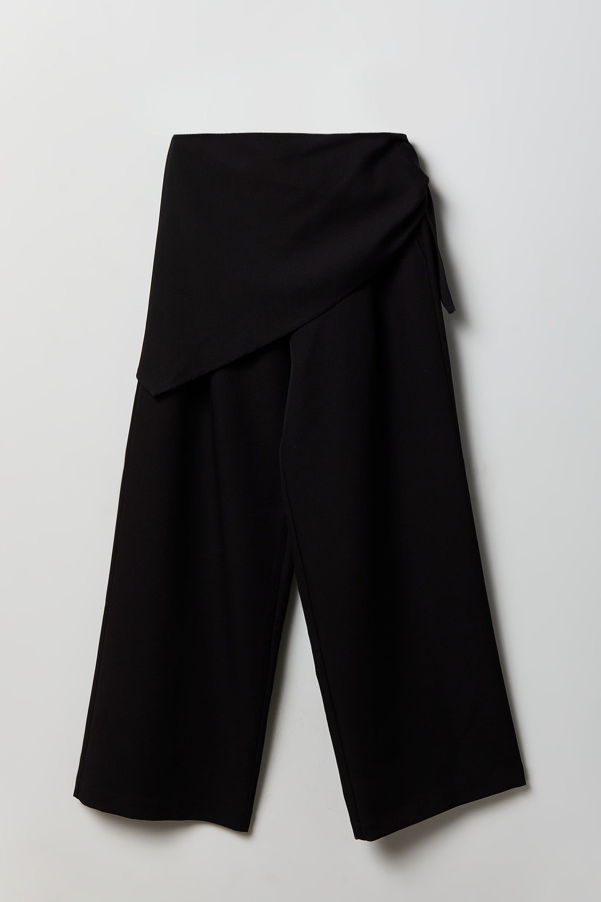 Wrap Waist Dress Pant - Black