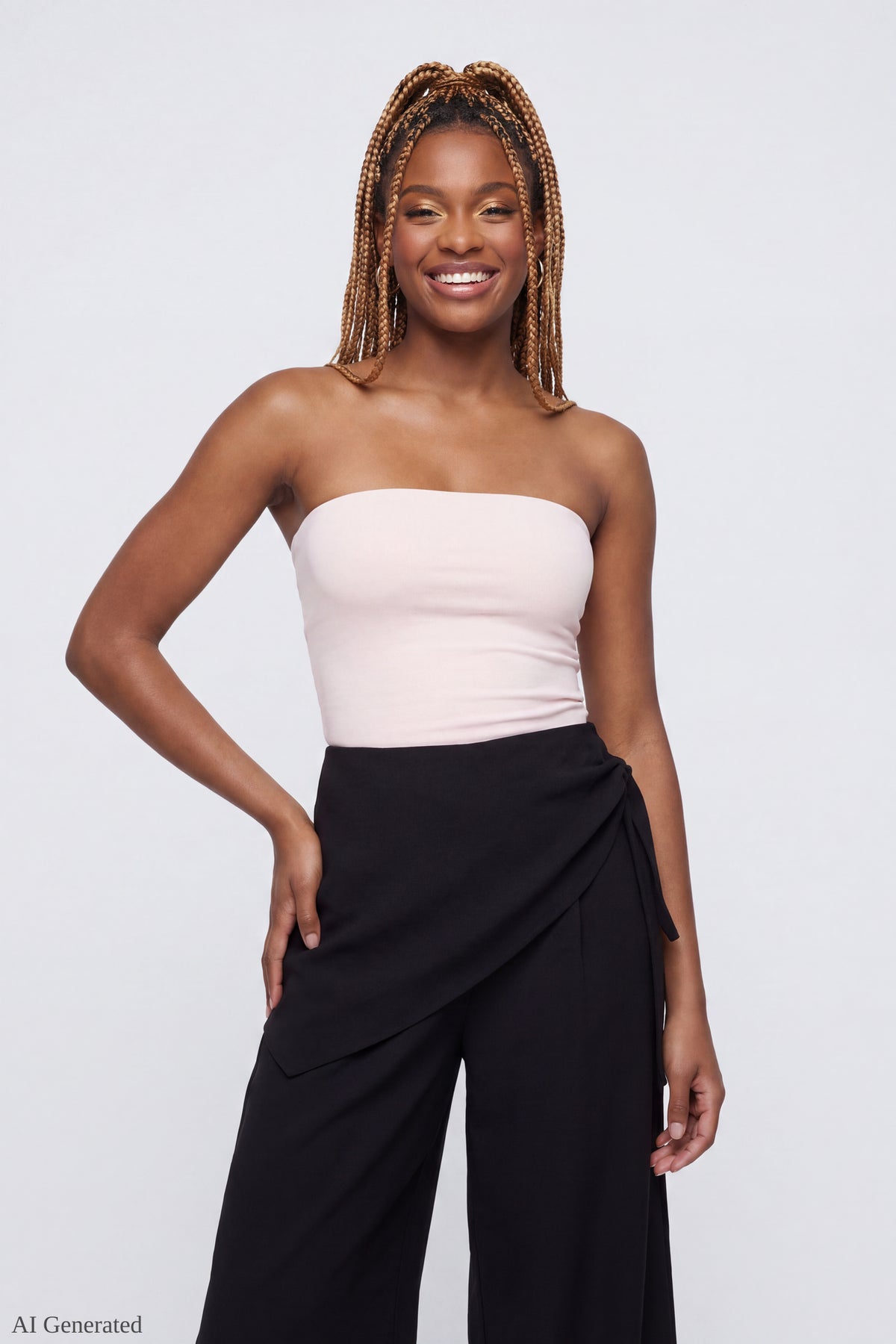 Alt View 3. Wrap Waist Dress Pant - Black