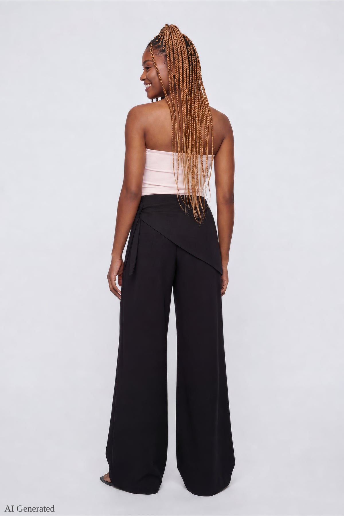 Alt View 2. Wrap Waist Dress Pant - Black
