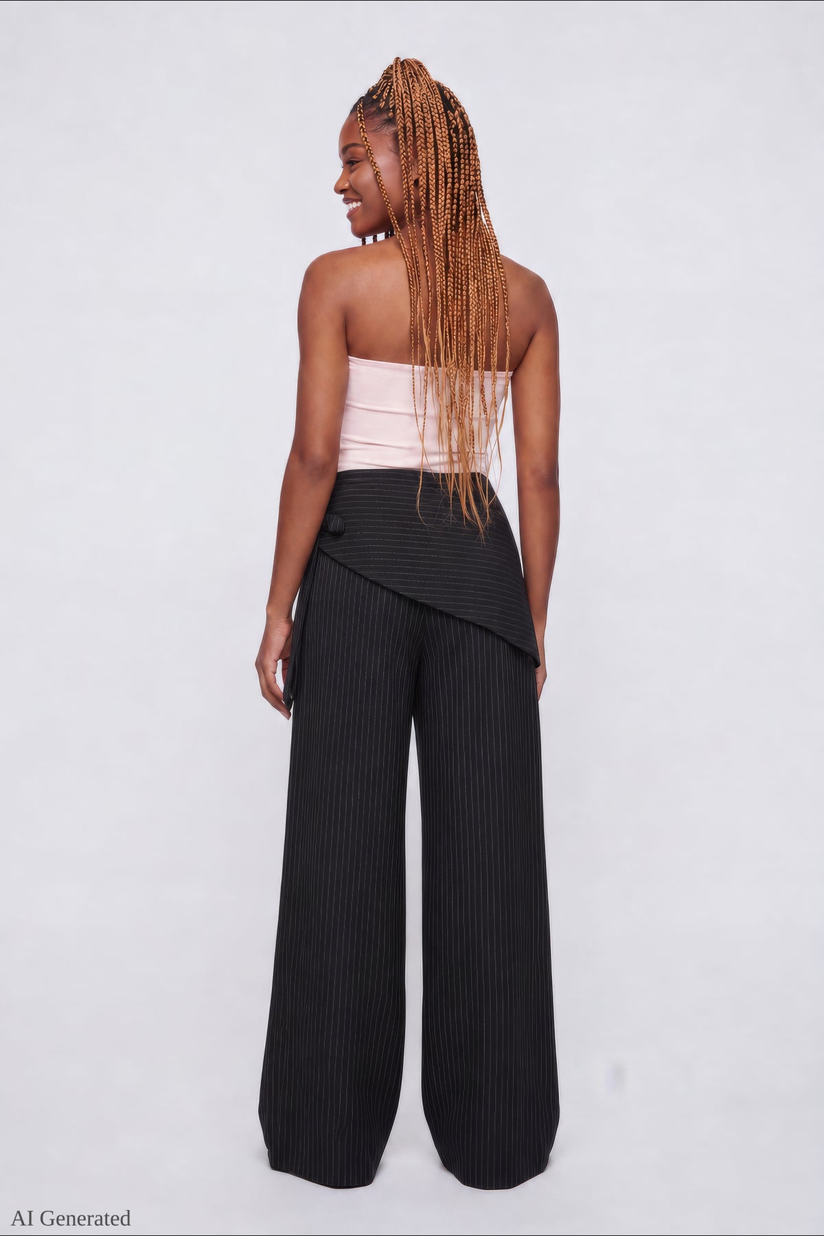 Alt View 3. Wrap Waist Dress Pant - Charcoal