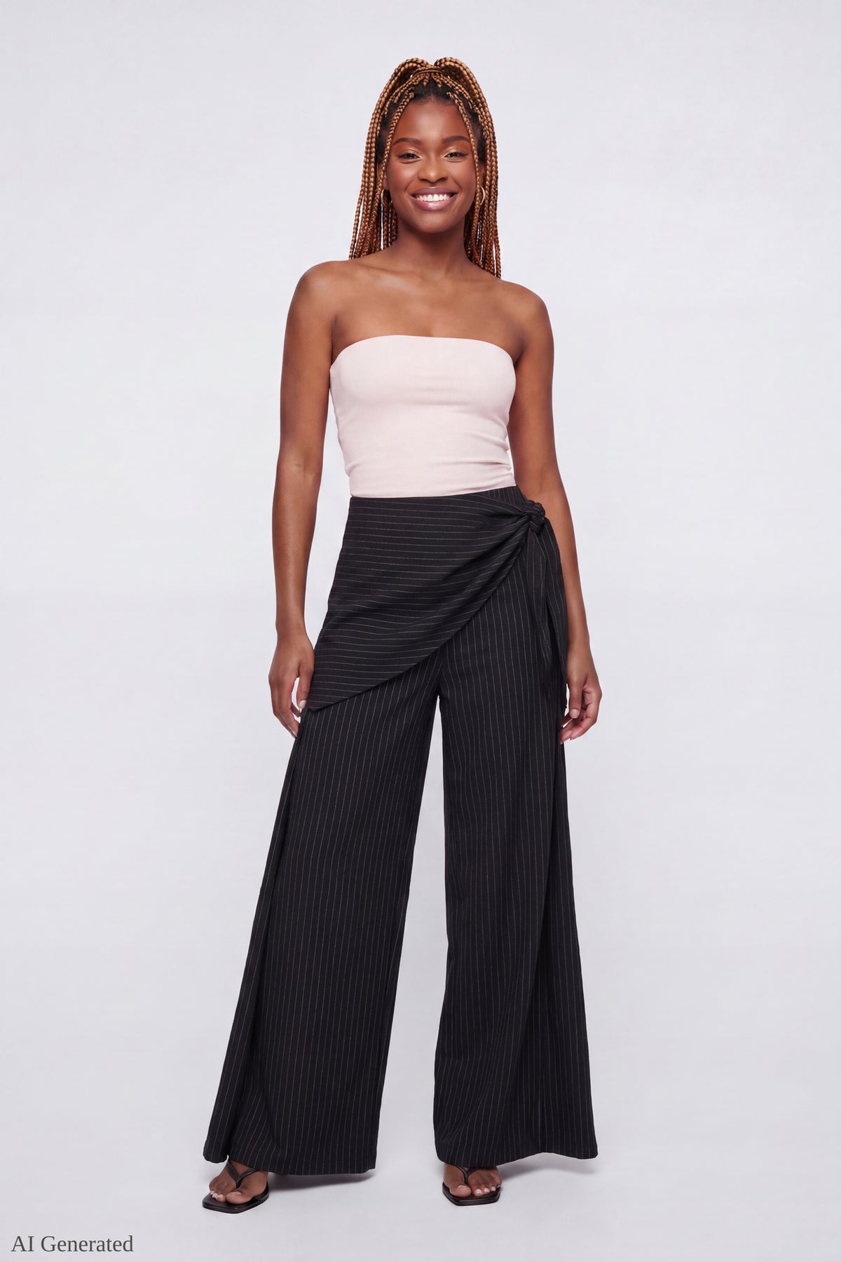 Alt View 2. Wrap Waist Dress Pant - Charcoal
