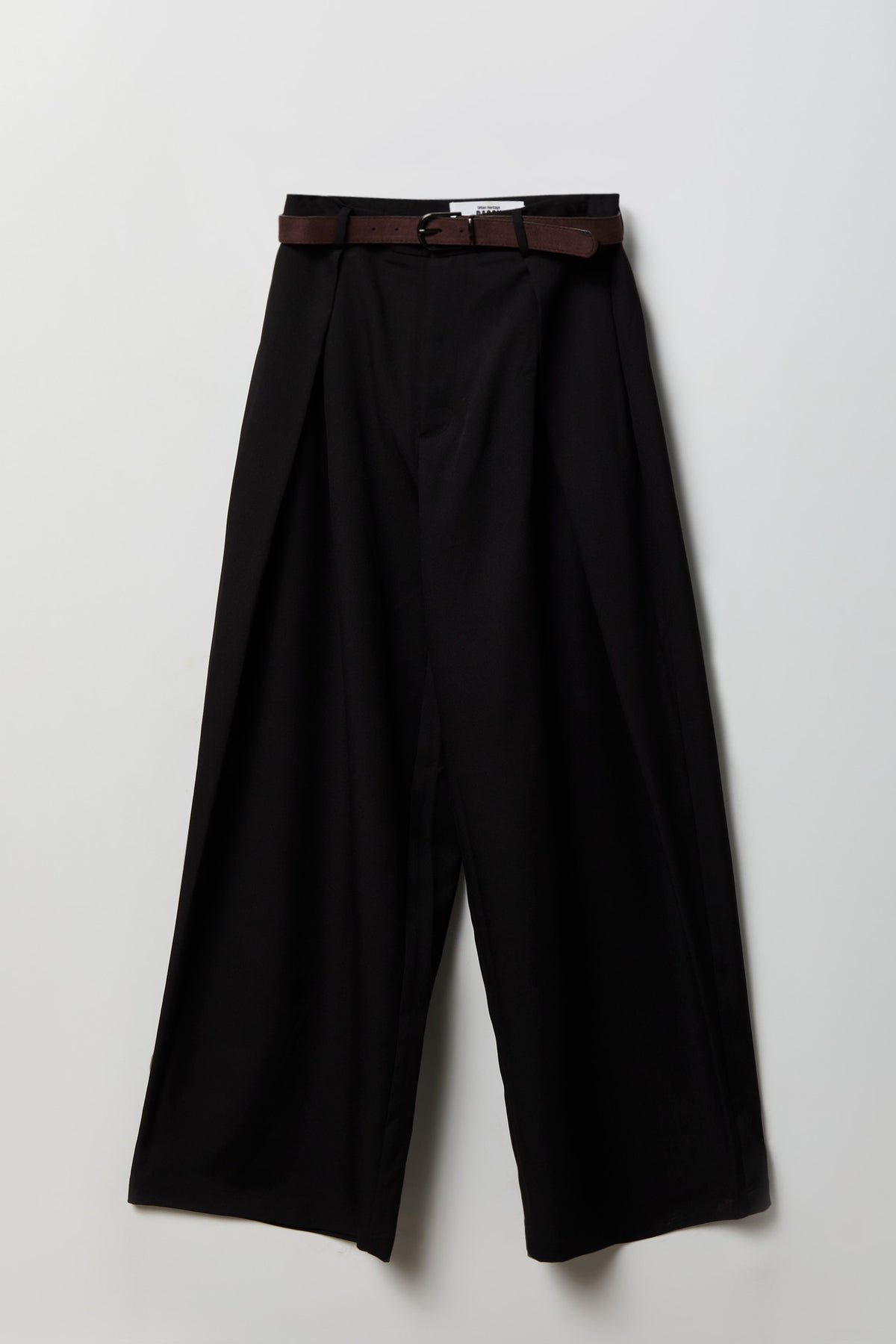 Belted Baggy Dress Pant - Black