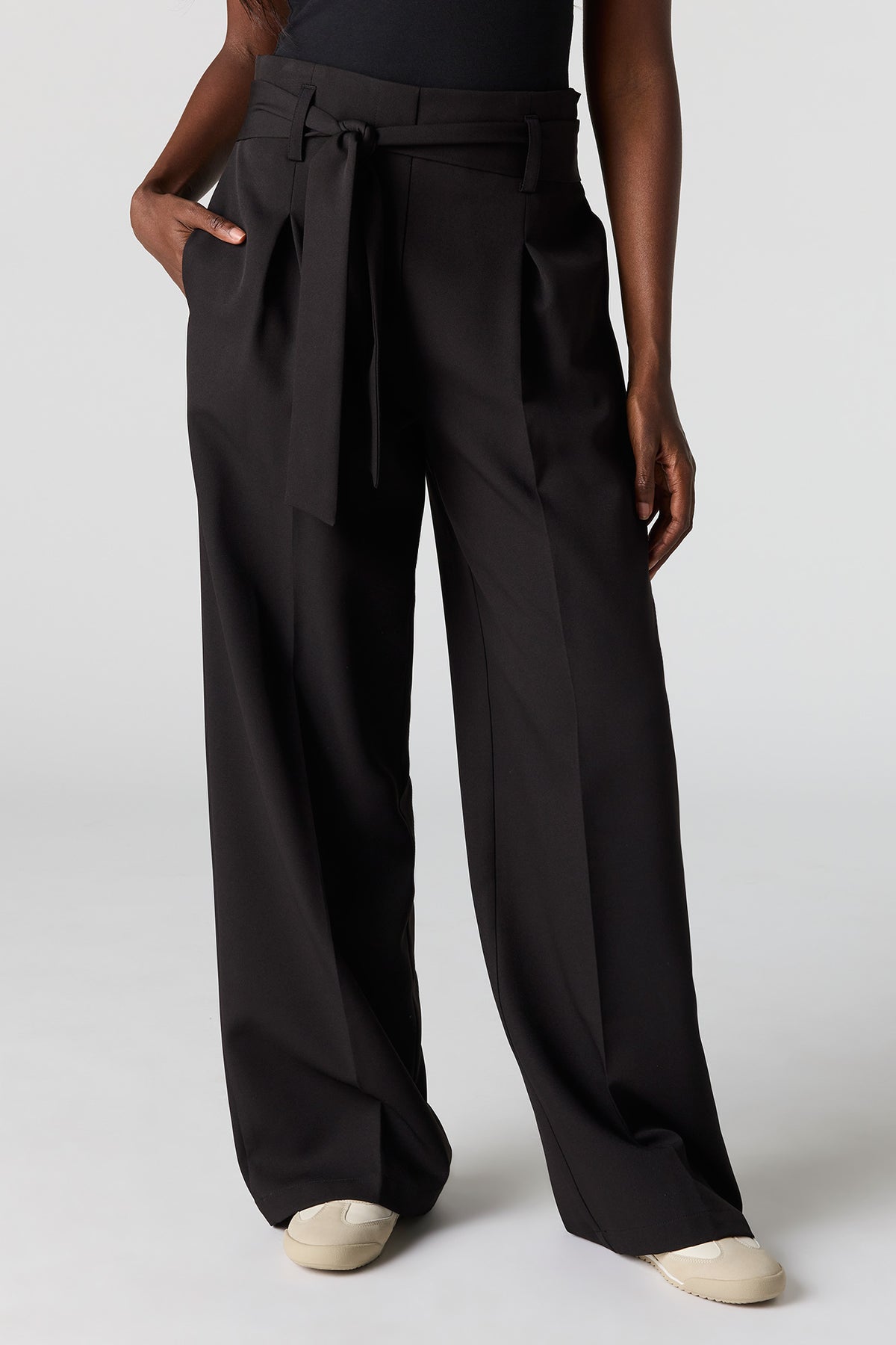 Alt View 6. Belted Wide Leg Dress Pant - Tan