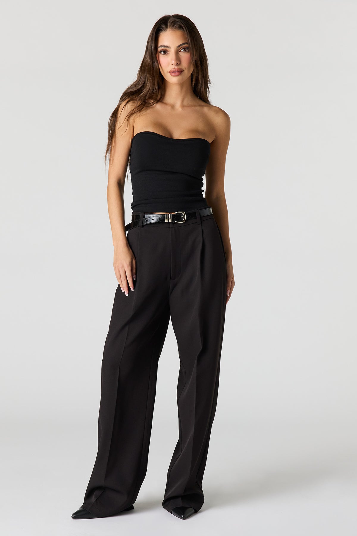 Wide Leg Dress Pant - Black