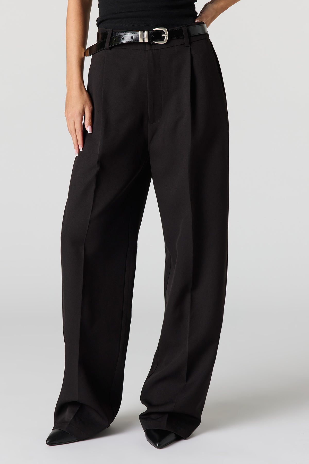 Alt View 2. Wide Leg Dress Pant - Black