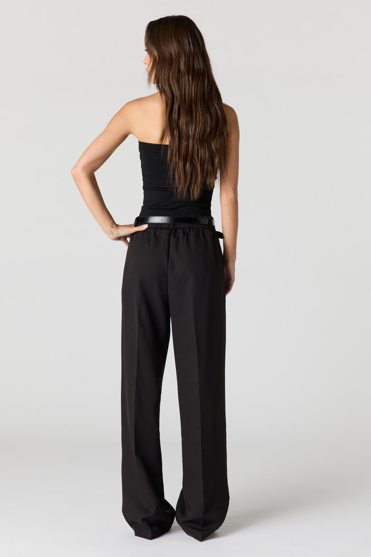 Alt View 3. Wide Leg Dress Pant - Black