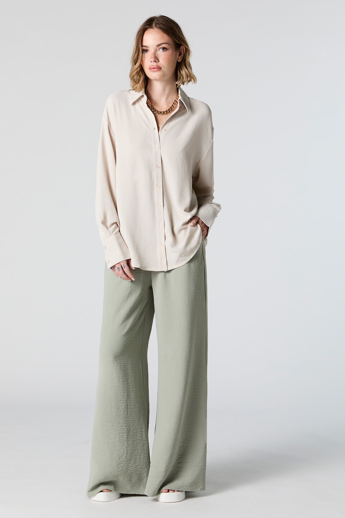 Solid Palazzo Pant