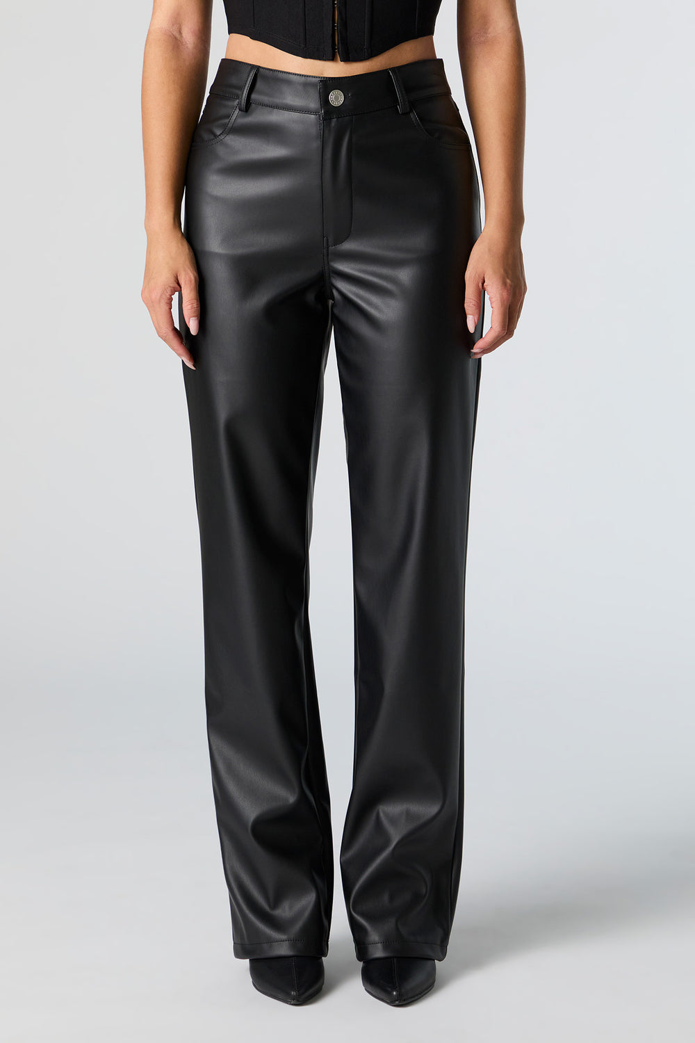 Faux Leather Straight Leg Pant Faux Leather Straight Leg Pant 5