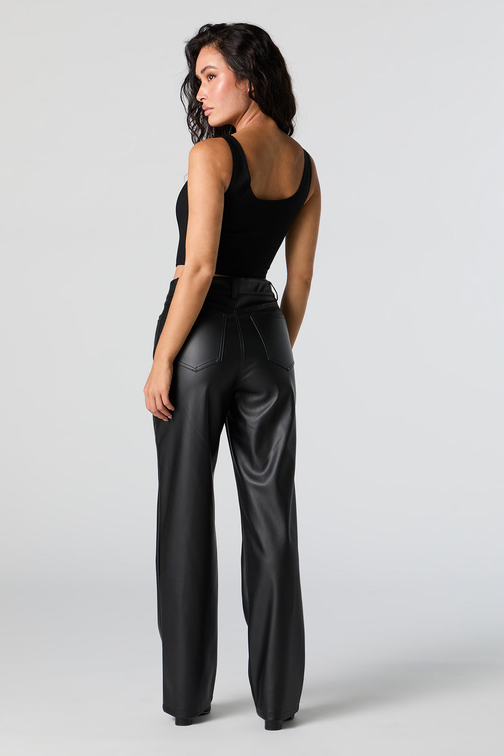 Faux Leather Straight Leg Pant Faux Leather Straight Leg Pant 6