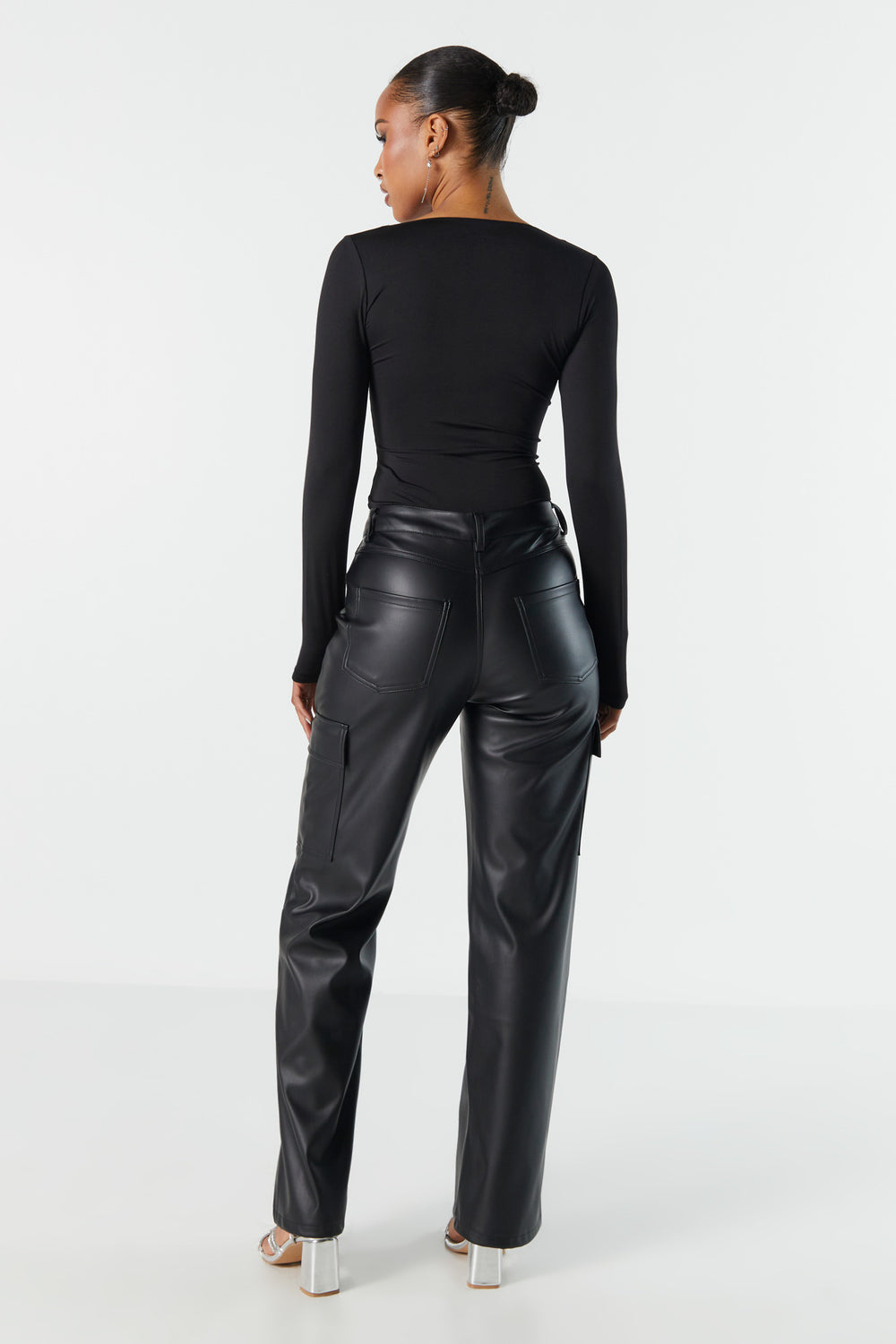 Faux Leather Cargo Pant Faux Leather Cargo Pant 4