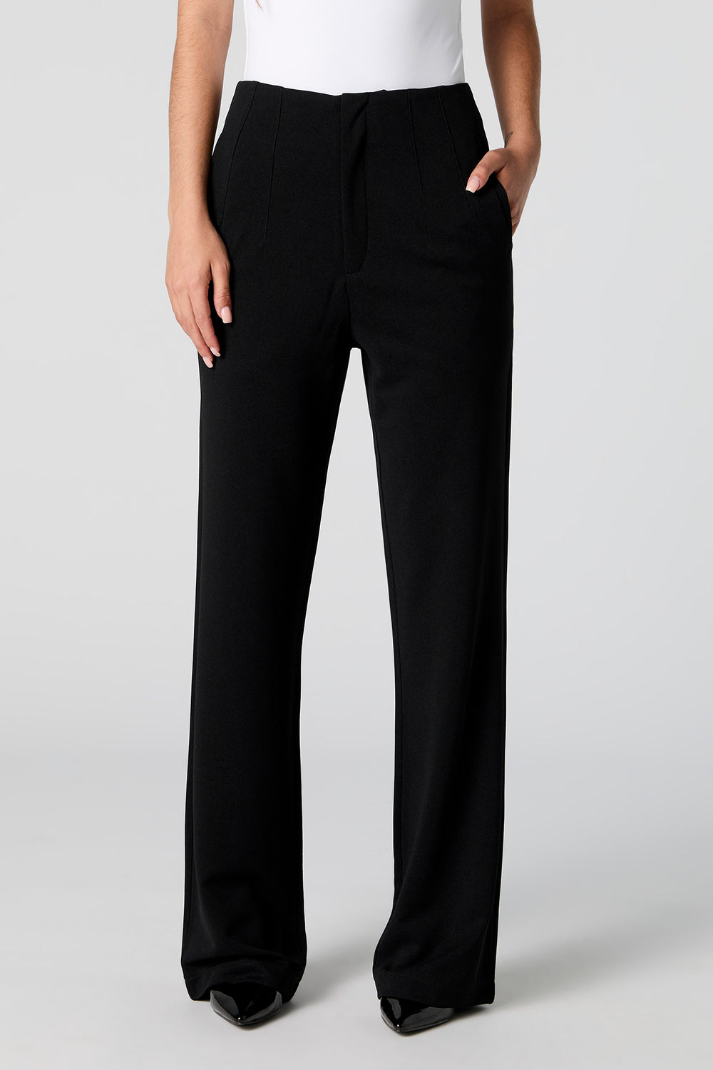 Crepe Pleated Flare Dress Pant Crepe Pleated Flare Dress Pant 5