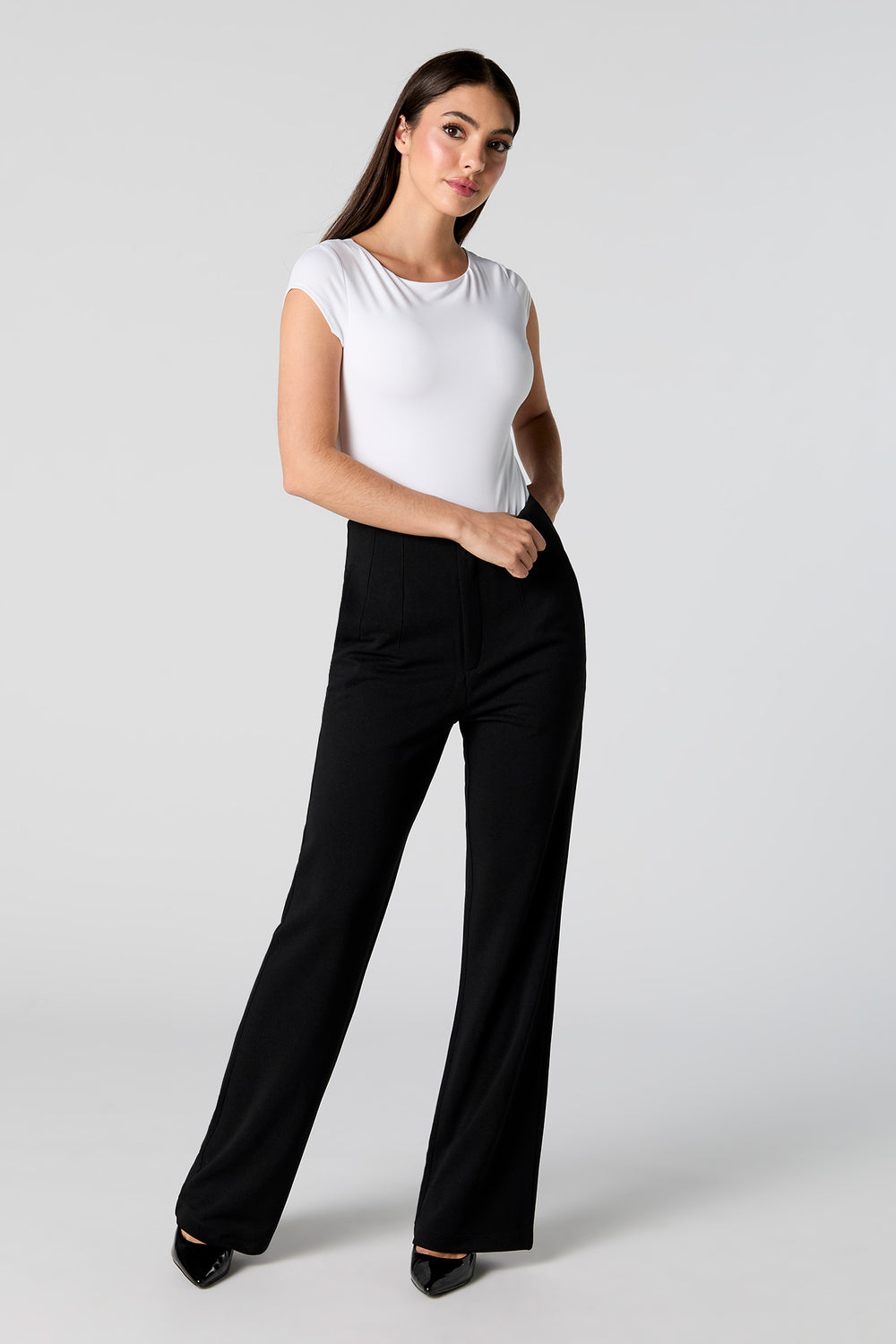 Crepe Pleated Flare Dress Pant Crepe Pleated Flare Dress Pant 4