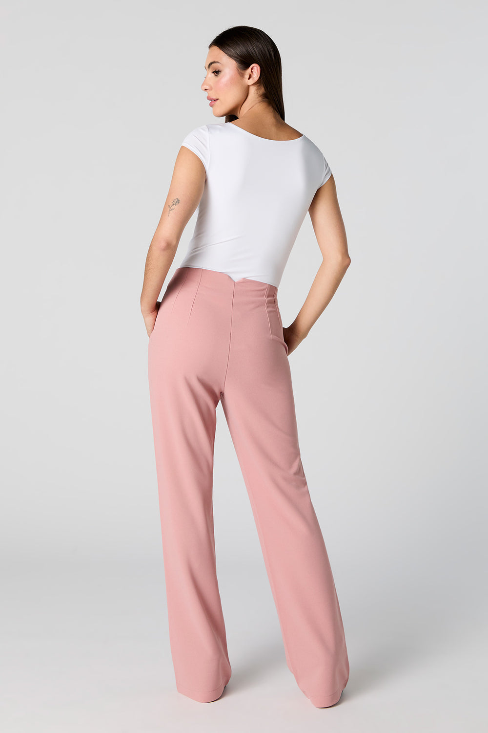 Crepe Pleated Flare Dress Pant Crepe Pleated Flare Dress Pant 9