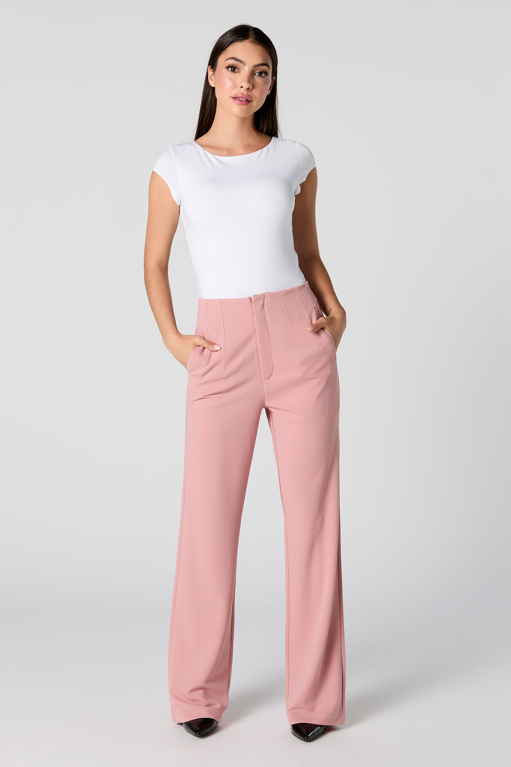 Crepe Pleated Flare Dress Pant Crepe Pleated Flare Dress Pant 7