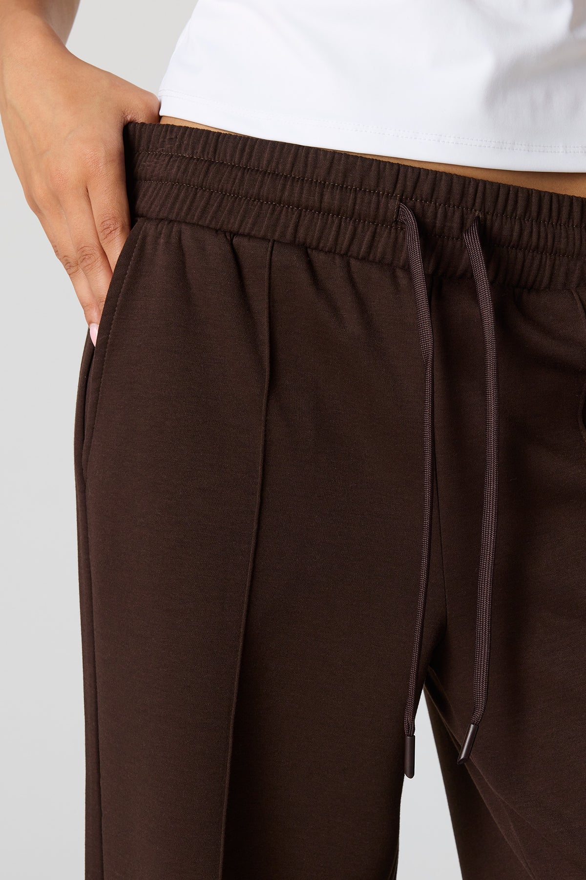Alt View 4. Soft Wide Leg Dress Pant - Brown