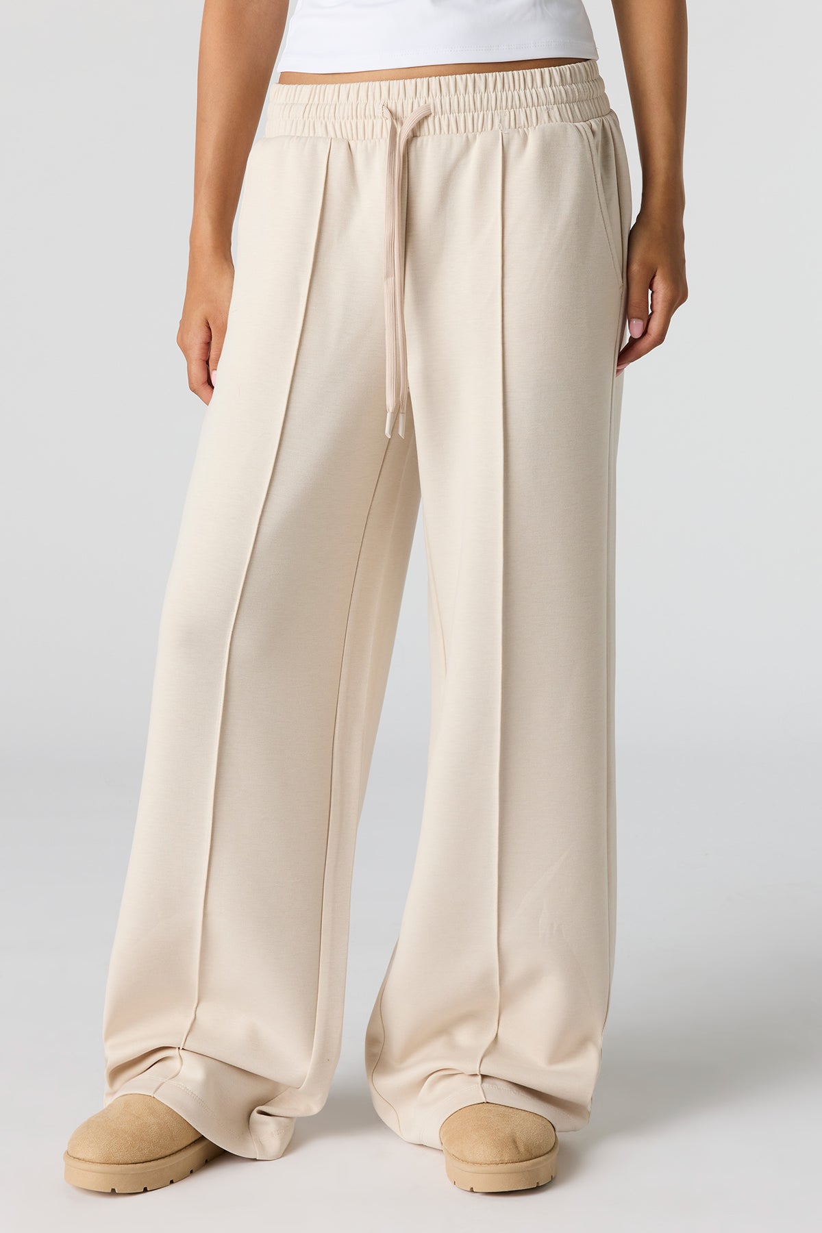 Alt View 2. Soft Wide Leg Dress Pant - Tan