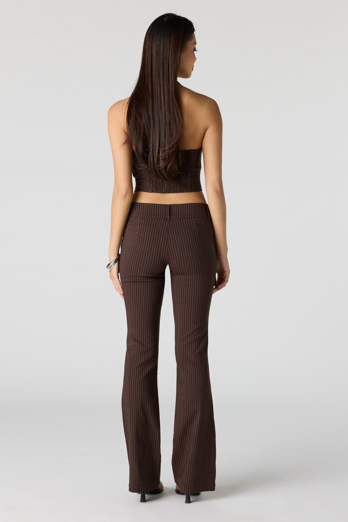 Alt View 3. Mid Rise Flare Dress Pant - Brown