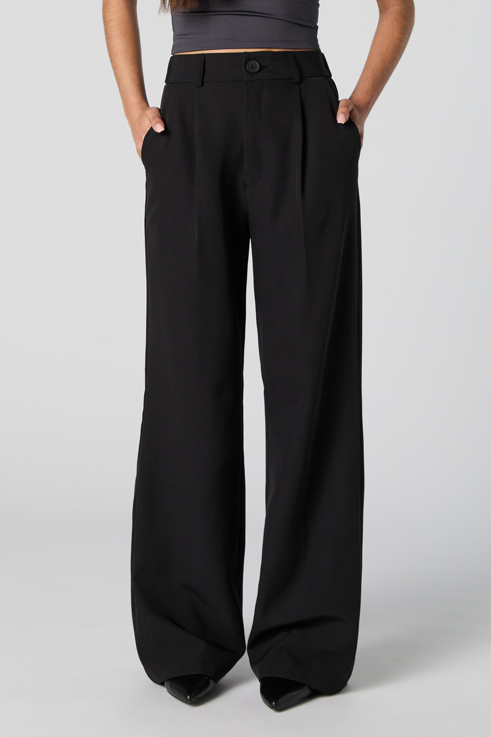 Pleated Wide Leg Dress Pant Pleated Wide Leg Dress Pant 5