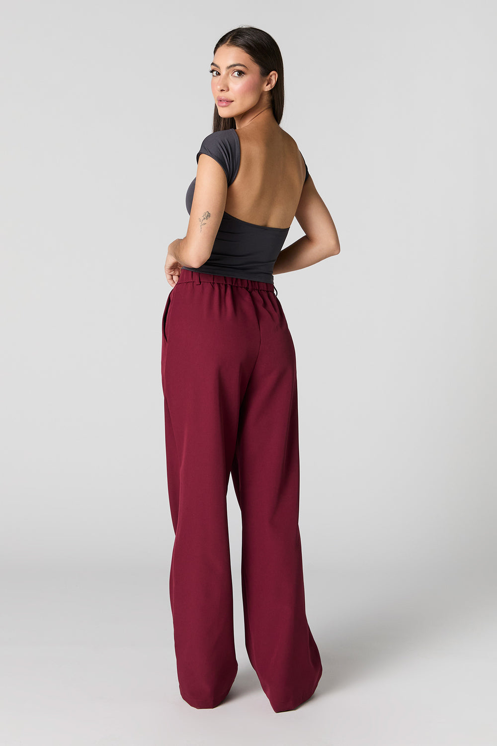 Pleated Wide Leg Dress Pant Pleated Wide Leg Dress Pant 15