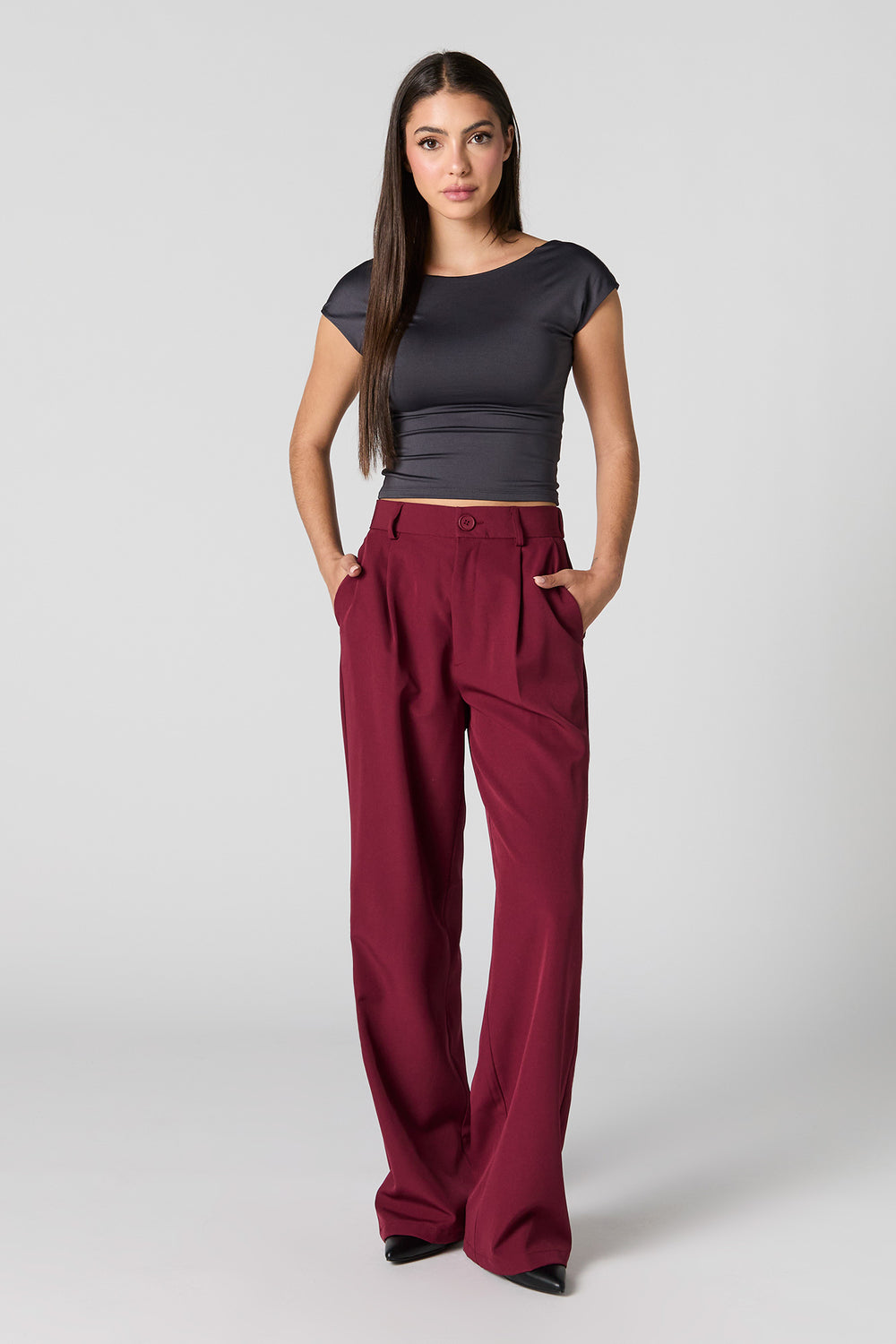 Pleated Wide Leg Dress Pant Pleated Wide Leg Dress Pant 13