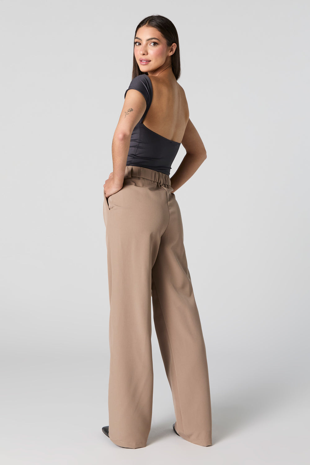 Pleated Wide Leg Dress Pant Pleated Wide Leg Dress Pant 3