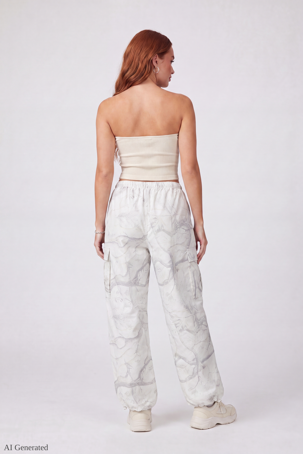 Alt View 2. Cargo Parachute Pant - White