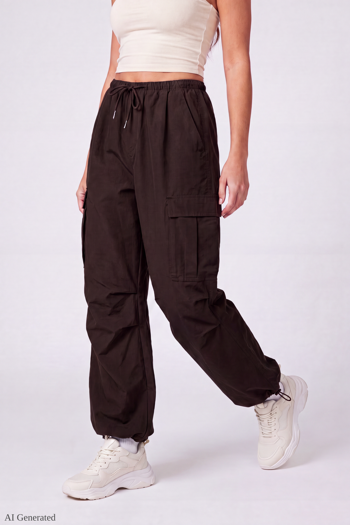 Alt View 3. Cargo Parachute Pant - Brown
