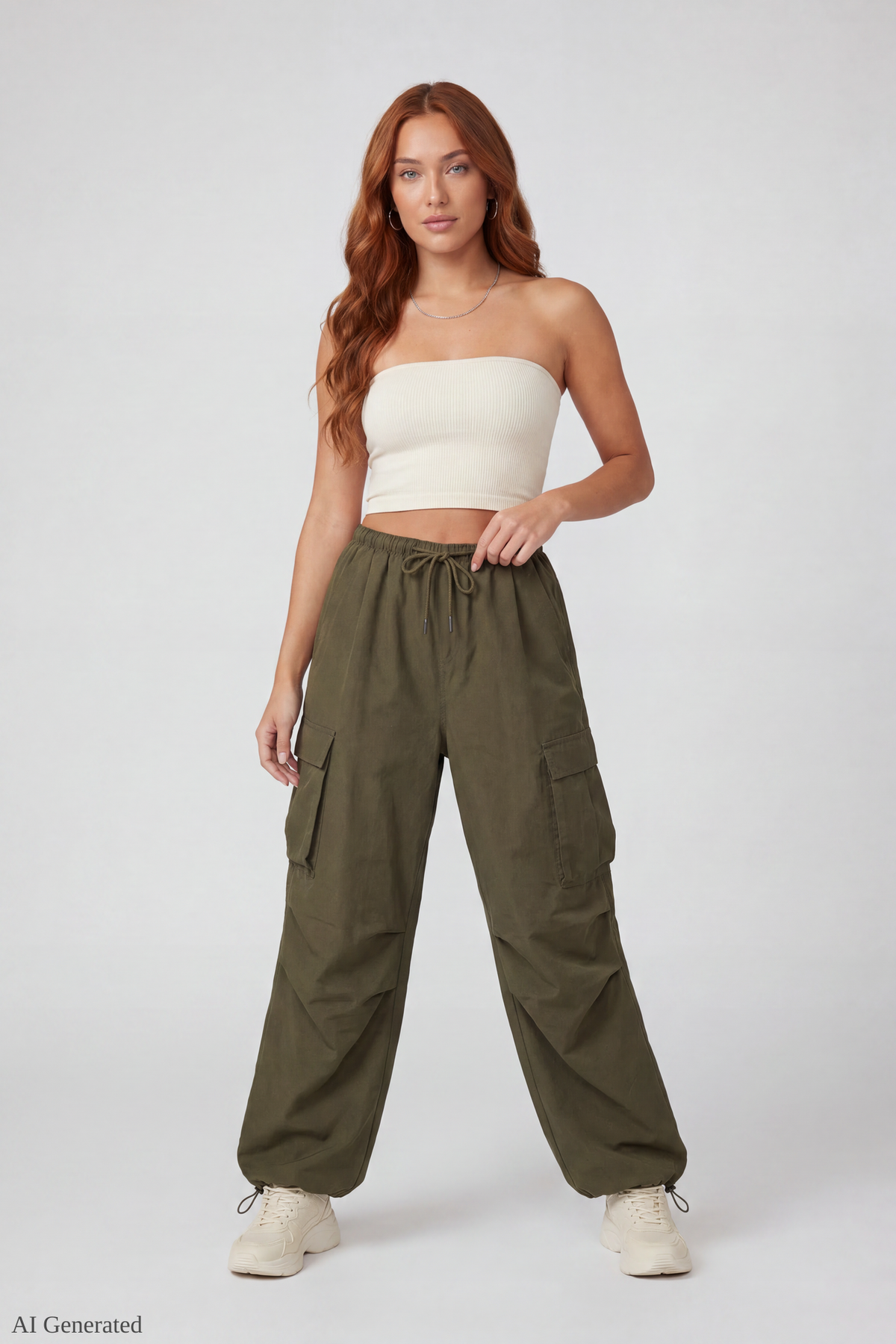 Cargo Parachute Pant - Green