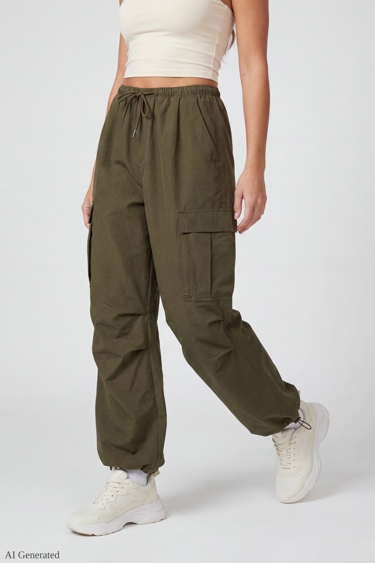 Alt View 3. Cargo Parachute Pant - Green