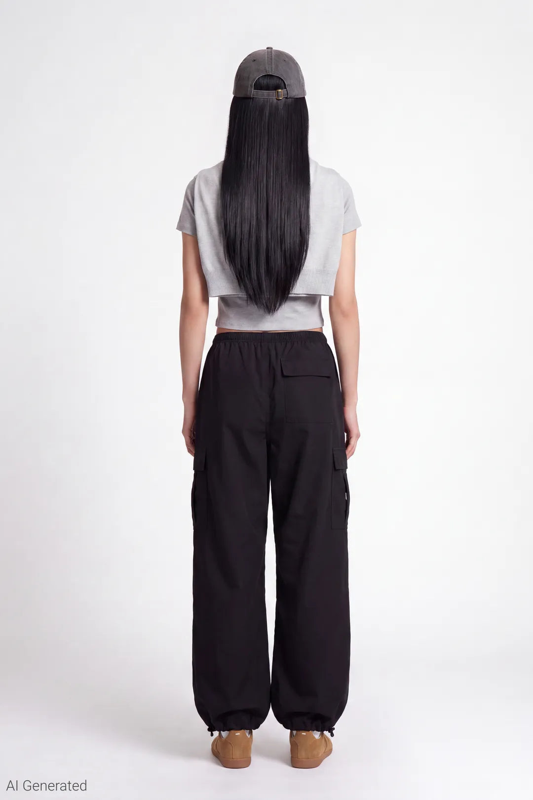 Alt View 2. Cargo Parachute Pant - Black