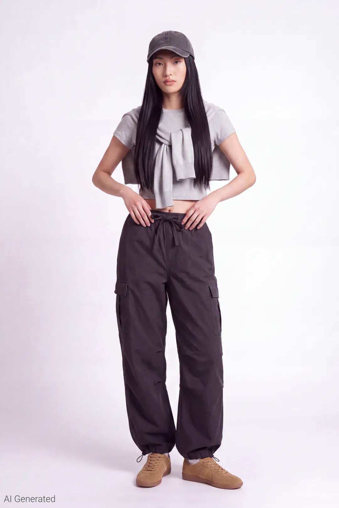 Cargo Parachute Pant - Charcoal