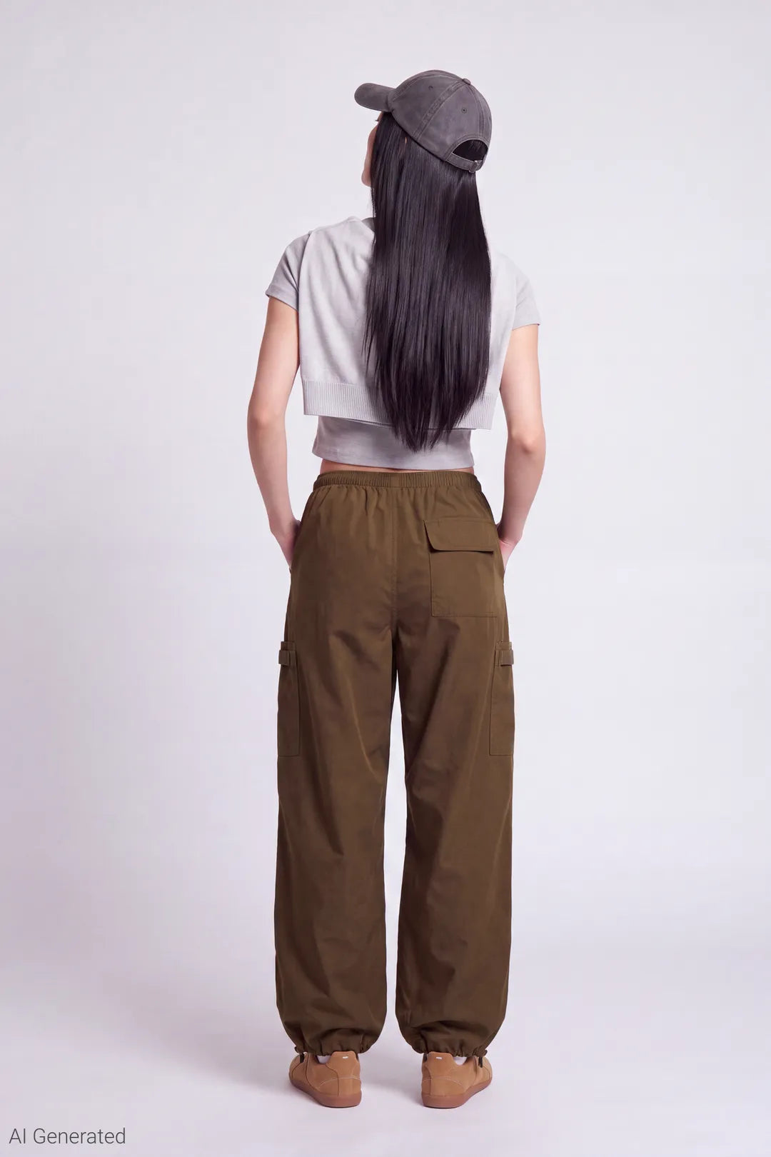 Alt View 2. Cargo Parachute Pant - Dark Green