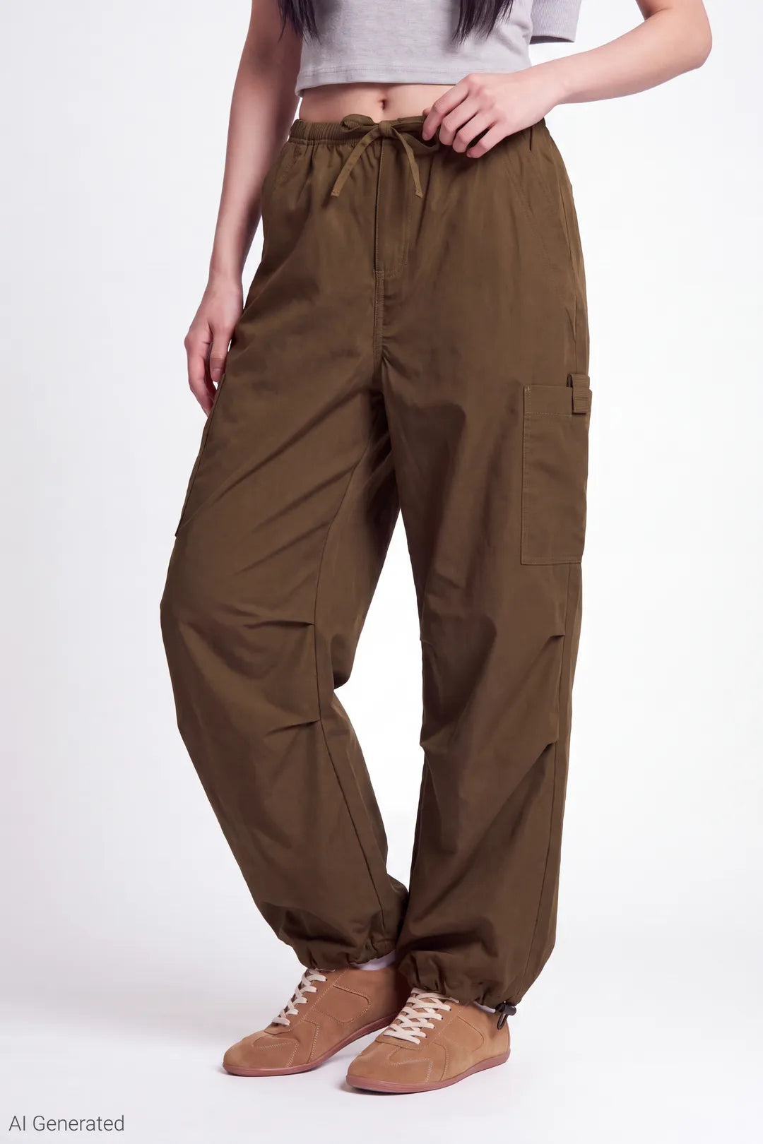 Alt View 3. Cargo Parachute Pant - Dark Green