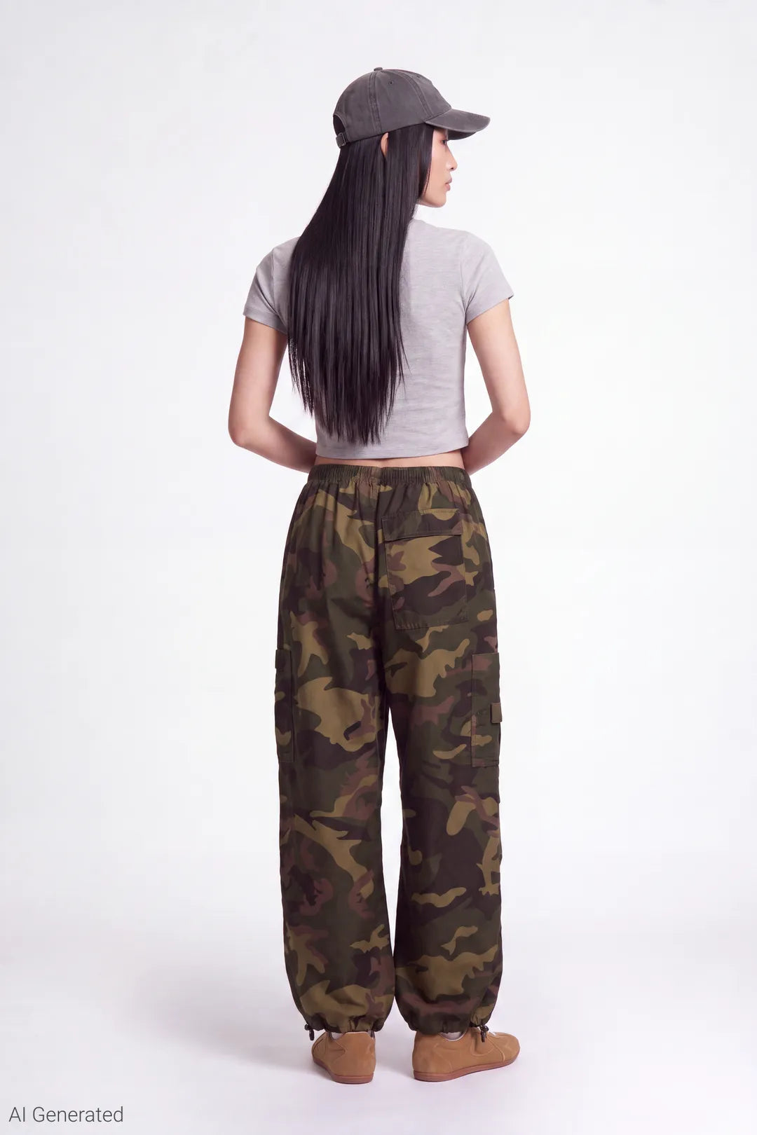 Alt View 2. Cargo Parachute Pant - Camouflage