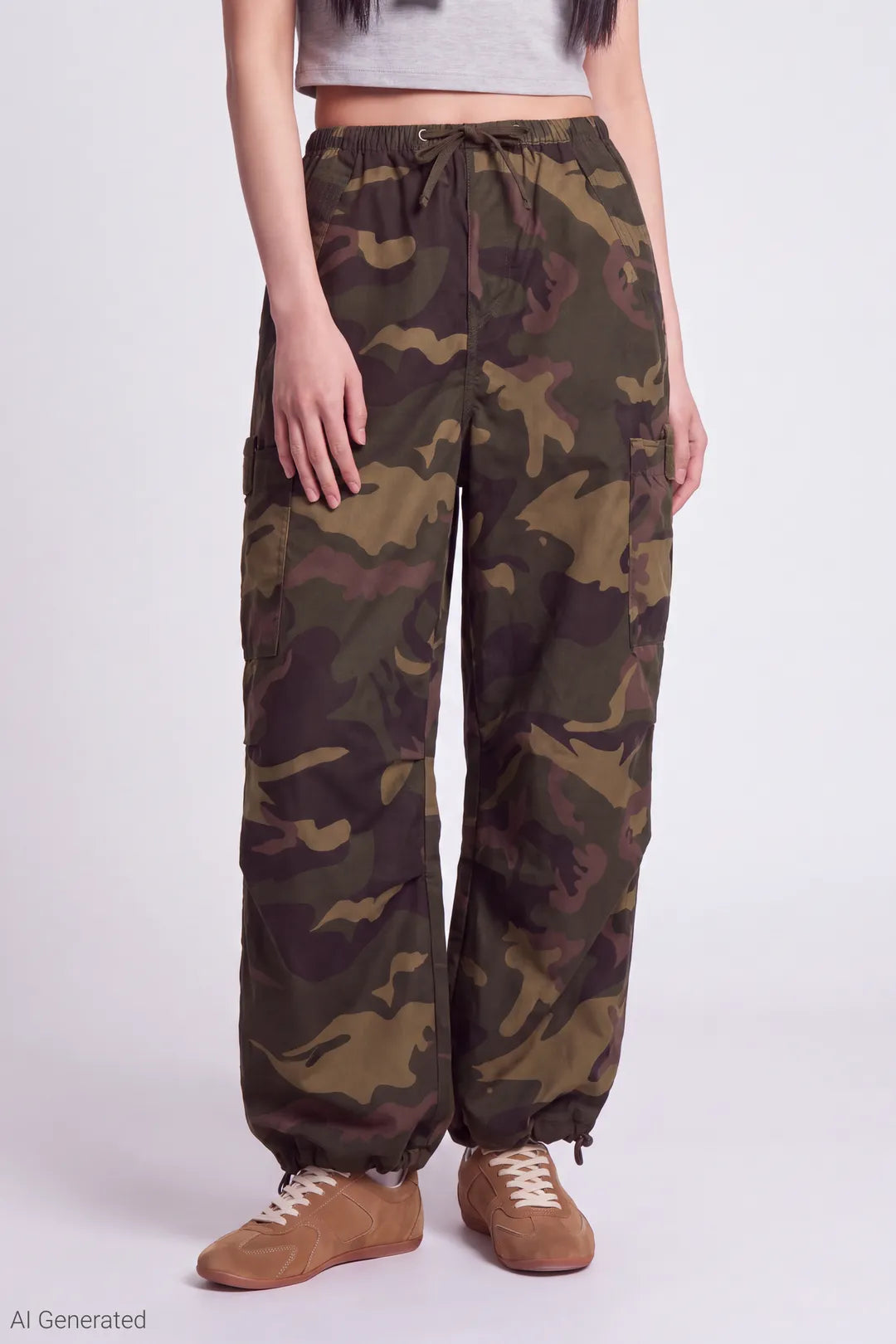 Alt View 3. Cargo Parachute Pant - Camouflage