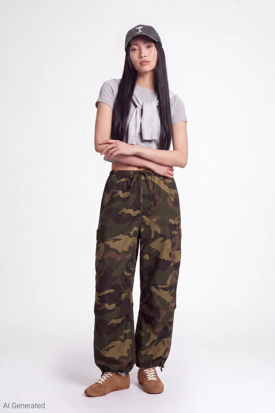 Cargo Parachute Pant - Camouflage