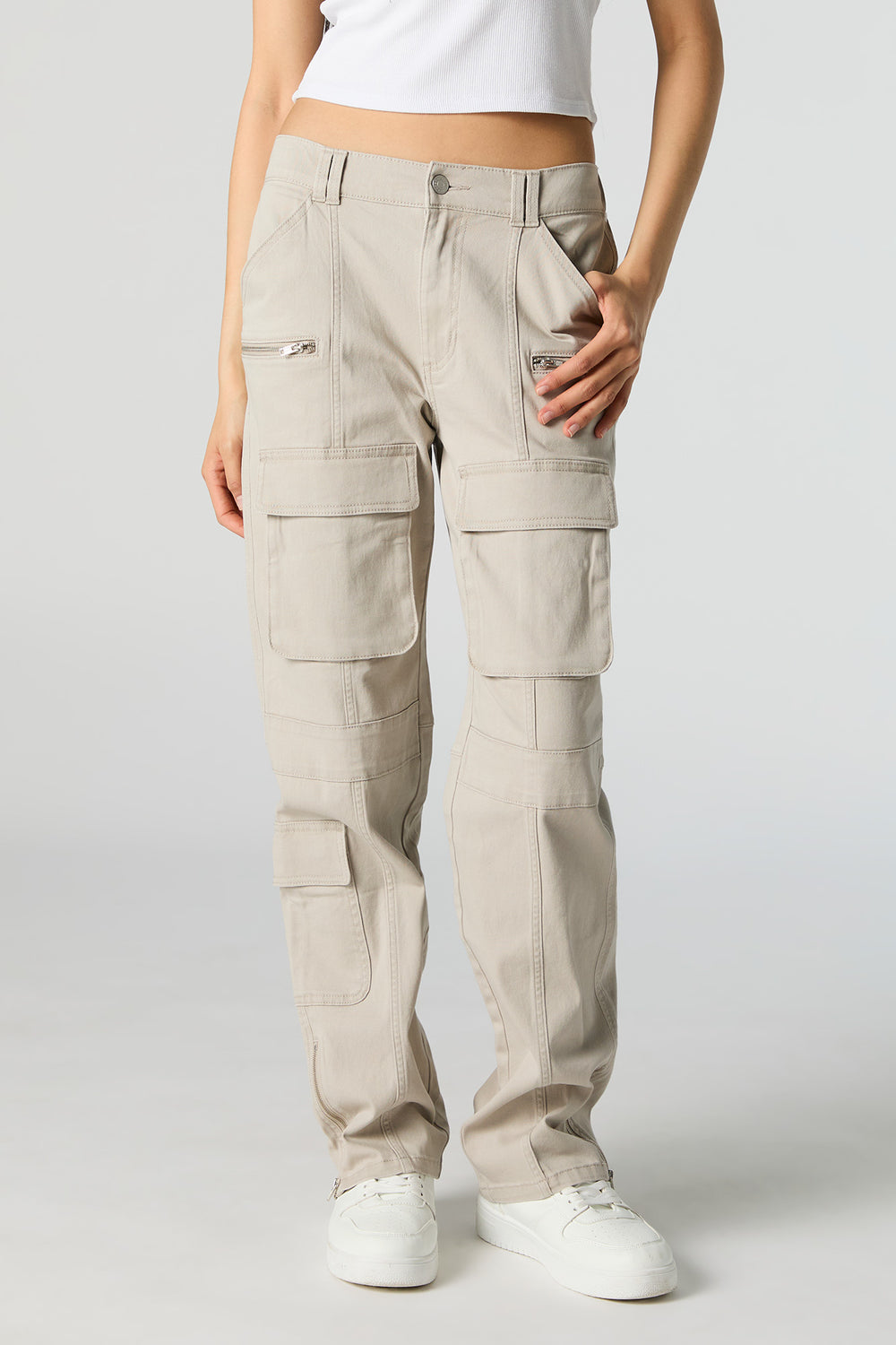 Zipper Hem Straight Leg Cargo Pant Zipper Hem Straight Leg Cargo Pant 11