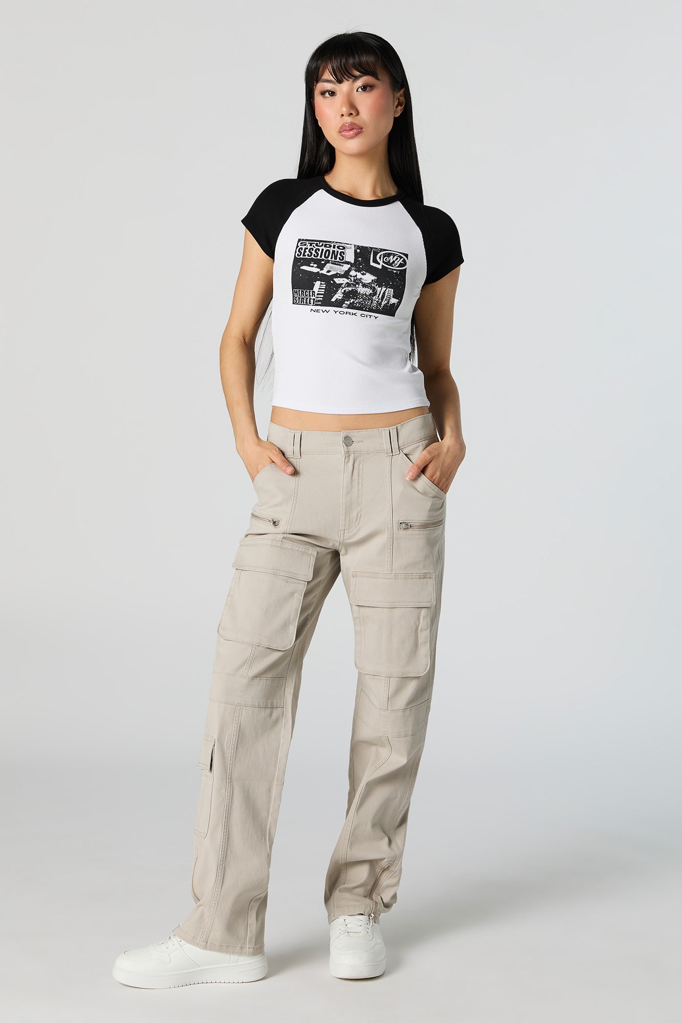 Straight-leg Pants - Beige - Ladies | H&M US
