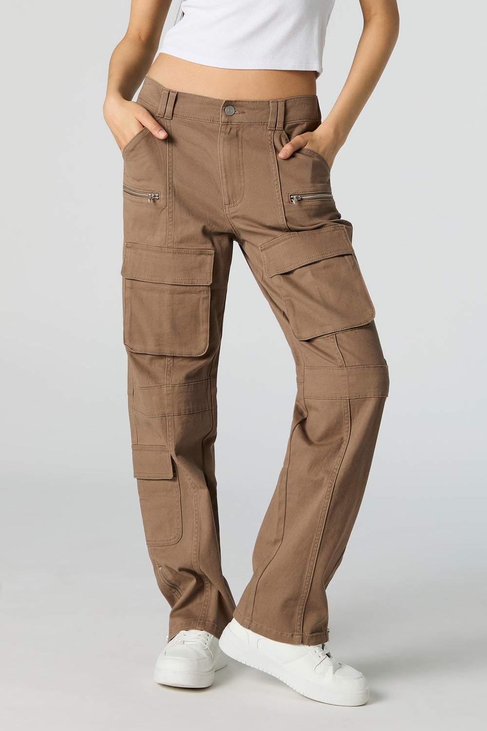 Zipper Hem Straight Leg Cargo Pant Zipper Hem Straight Leg Cargo Pant 2