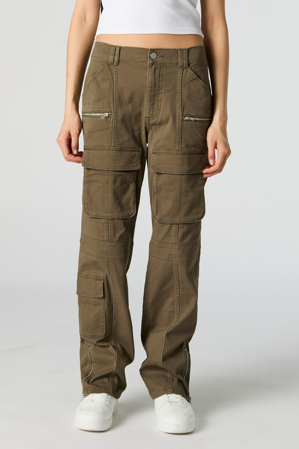 Zipper Hem Straight Leg Cargo Pant Zipper Hem Straight Leg Cargo Pant 14