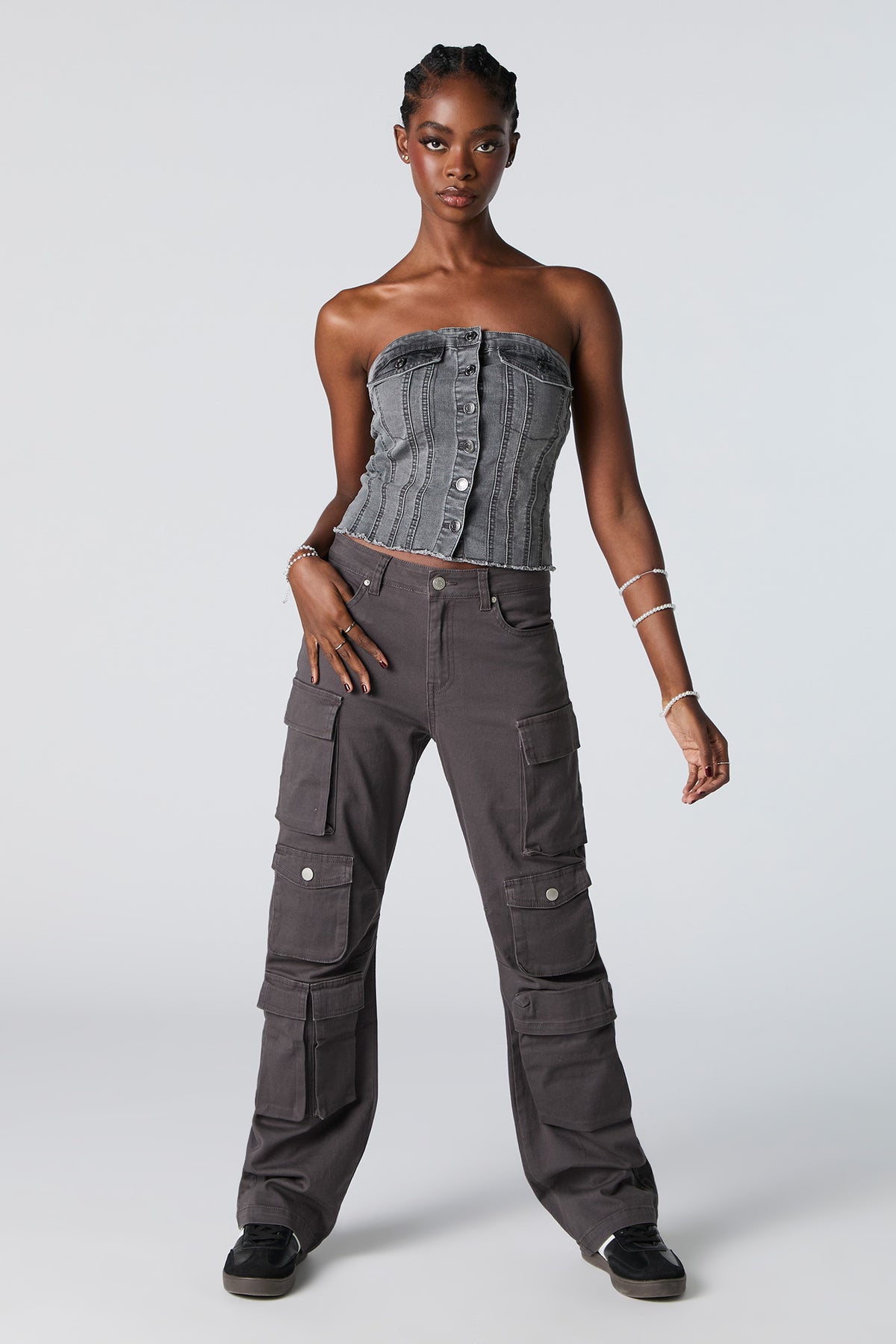 Multi Pocket Straight Leg Cargo Pant