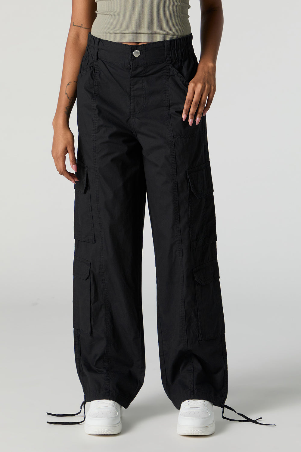 Self Tie Hem Straight Leg Multi Pocket Cargo Pant Self Tie Hem Straight Leg Multi Pocket Cargo Pant 6