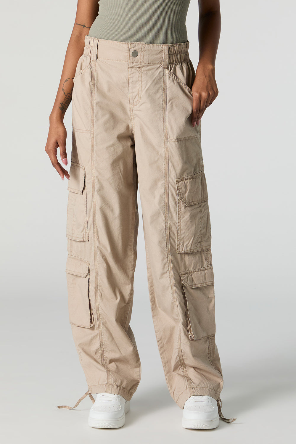 Self Tie Hem Straight Leg Multi Pocket Cargo Pant Self Tie Hem Straight Leg Multi Pocket Cargo Pant 15