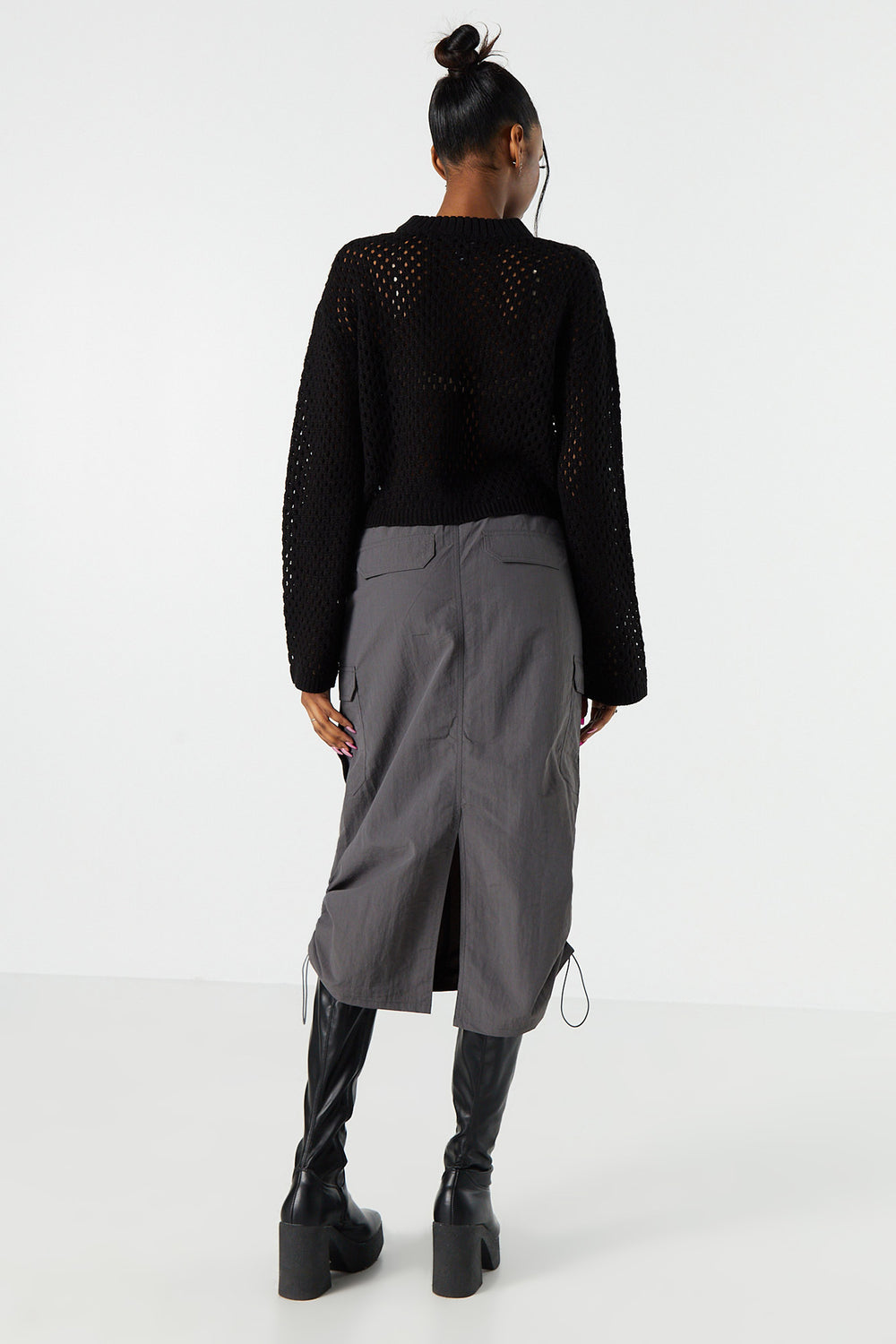 Nylon Cargo Parachute Midi Skirt Nylon Cargo Parachute Midi Skirt 6