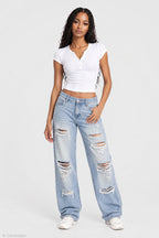 Brooklyn Ripped Low Rise Baggy Jean