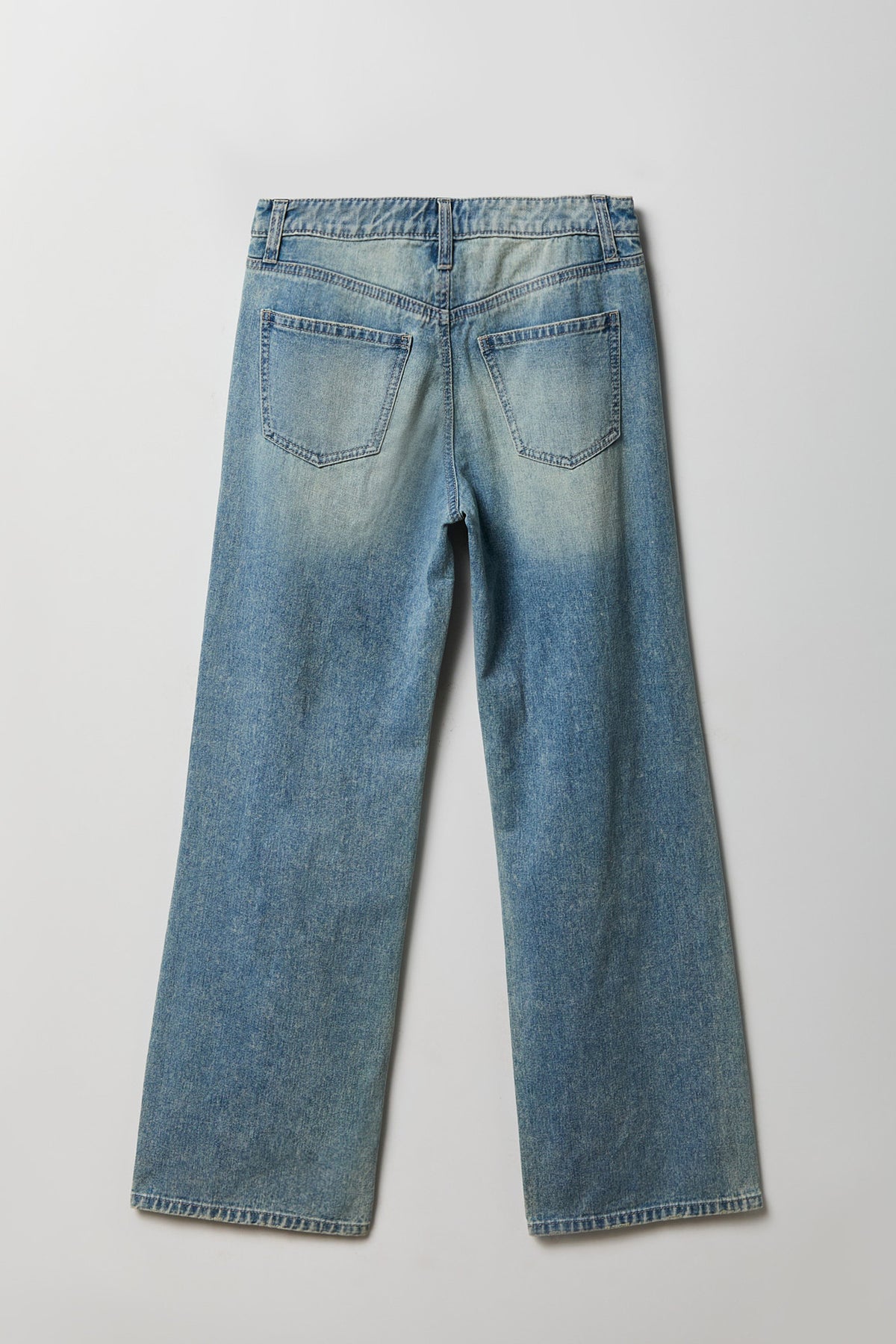 Alt View 5. Brooklyn Ripped Low Rise Baggy Medium Jean - Pacific Blue
