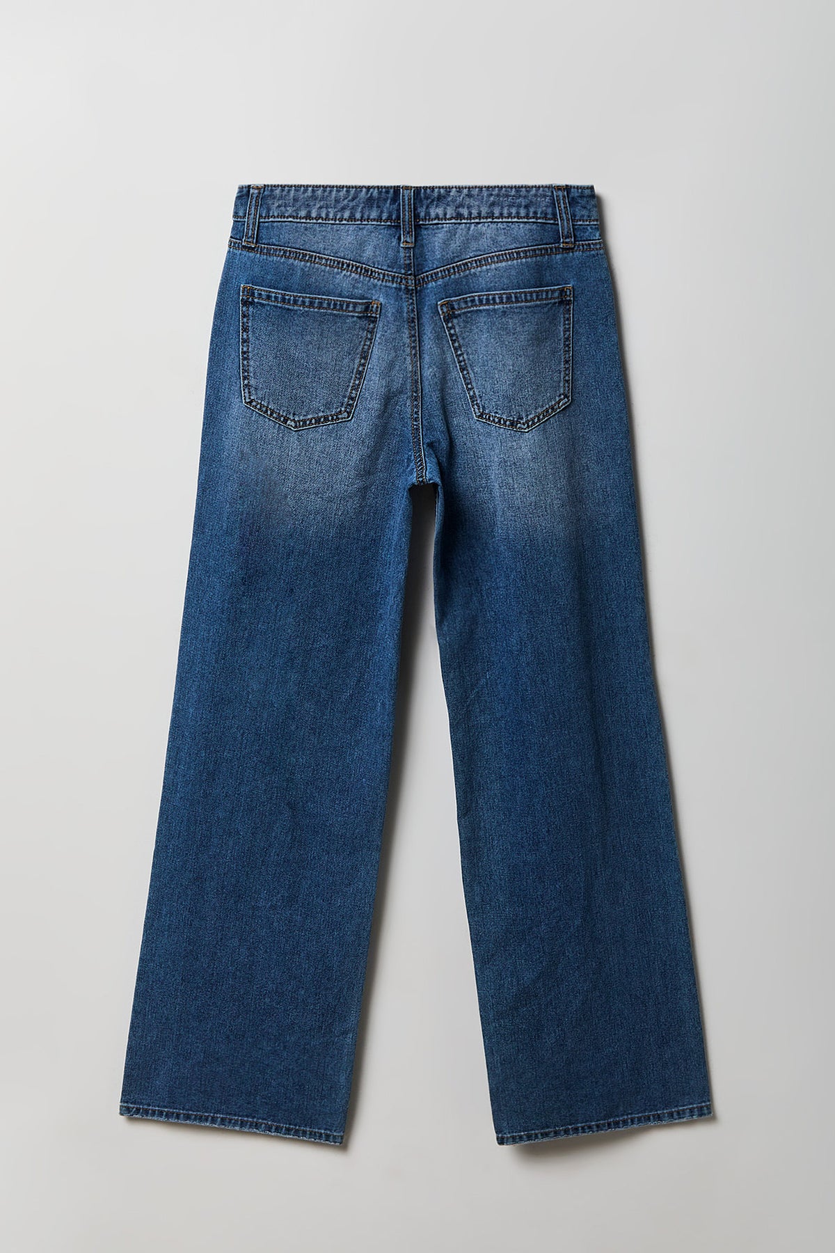 Alt View 5. Brooklyn Ripped Low Rise Baggy Dark Jean - Denim Blue